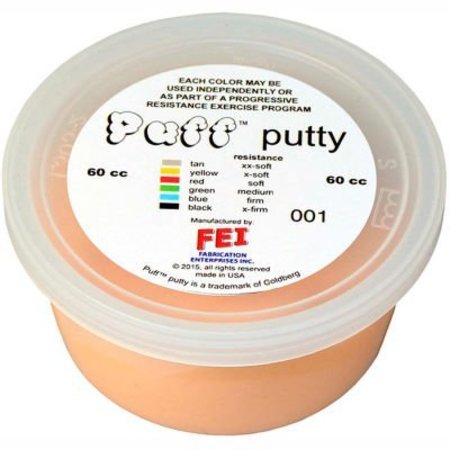 Puff LiTE„¢ Color-Coded Exercise Putty, XX-Soft, Tan, 60cc -  FABRICATION ENTERPRISES, 10-1400